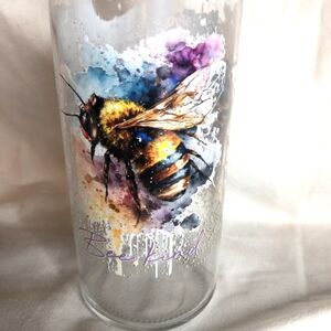 Bee Kind, Bee Happy, Bee Sweet Bees &🌻Flowers Syrup/Soap Dispenser Bottle NEW